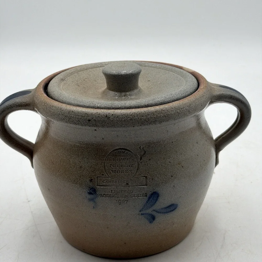 Rare Vintage Rowe Pottery Limited Production Series Bean Pot Cherries
